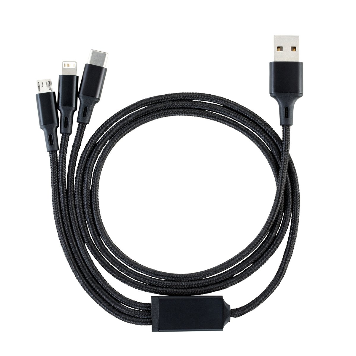 3-in-1 Charging Cable with Light REEVES-HAMPTON black