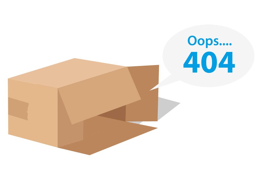 404 Graphic with box