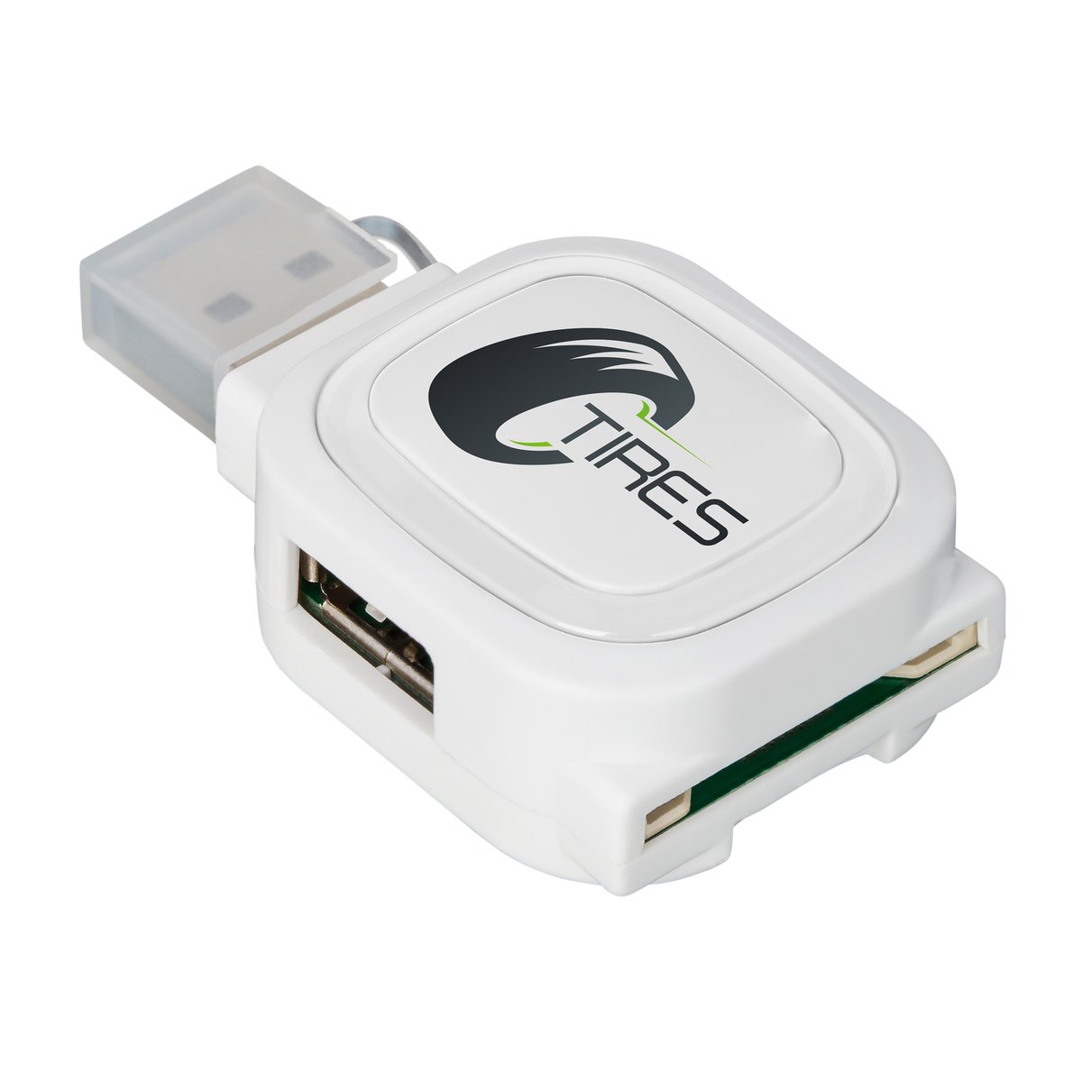 USB-Hub mit 2 Anschlüssen und Speicherkartenlesegerät COLLECTION 500 transparent