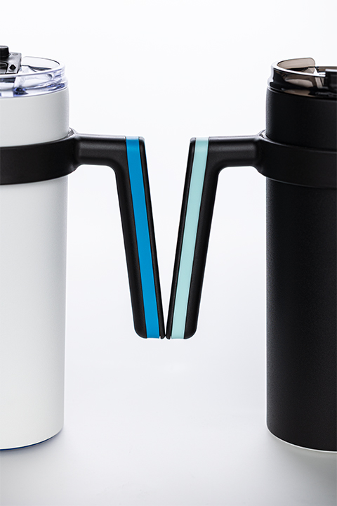 Handvat van de thermomok myOrinoco Twee handvatten voor de beker met siliconen ring