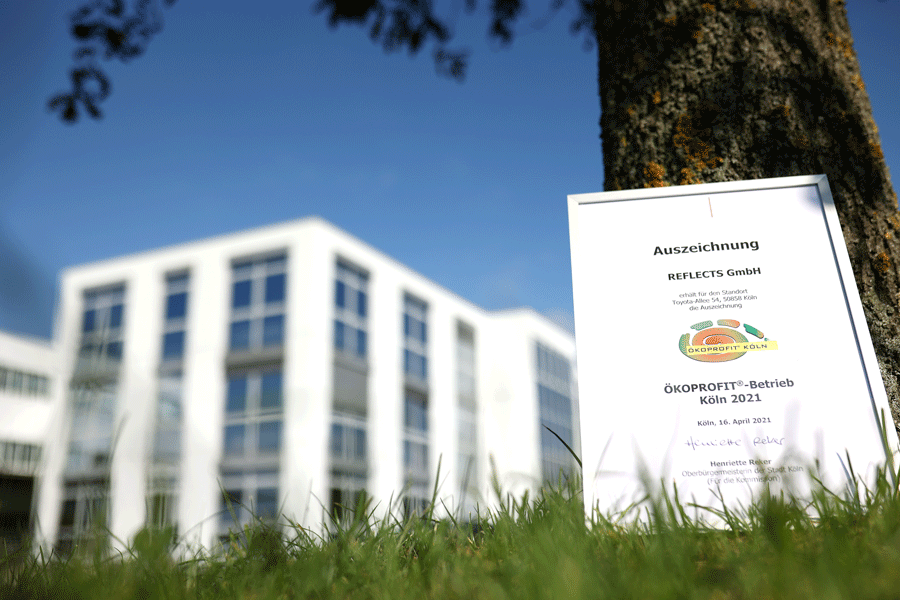 Oekoprofit certificate for REFLECTS from Cologne
