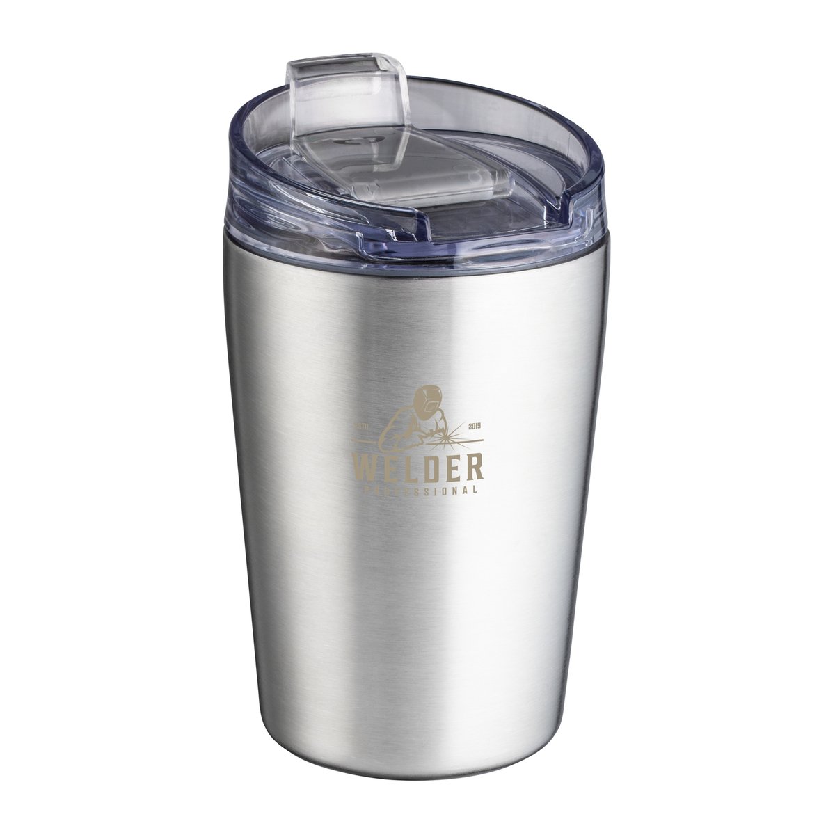 Thermo mug RETUMBLER-BOZEN silver branded sample