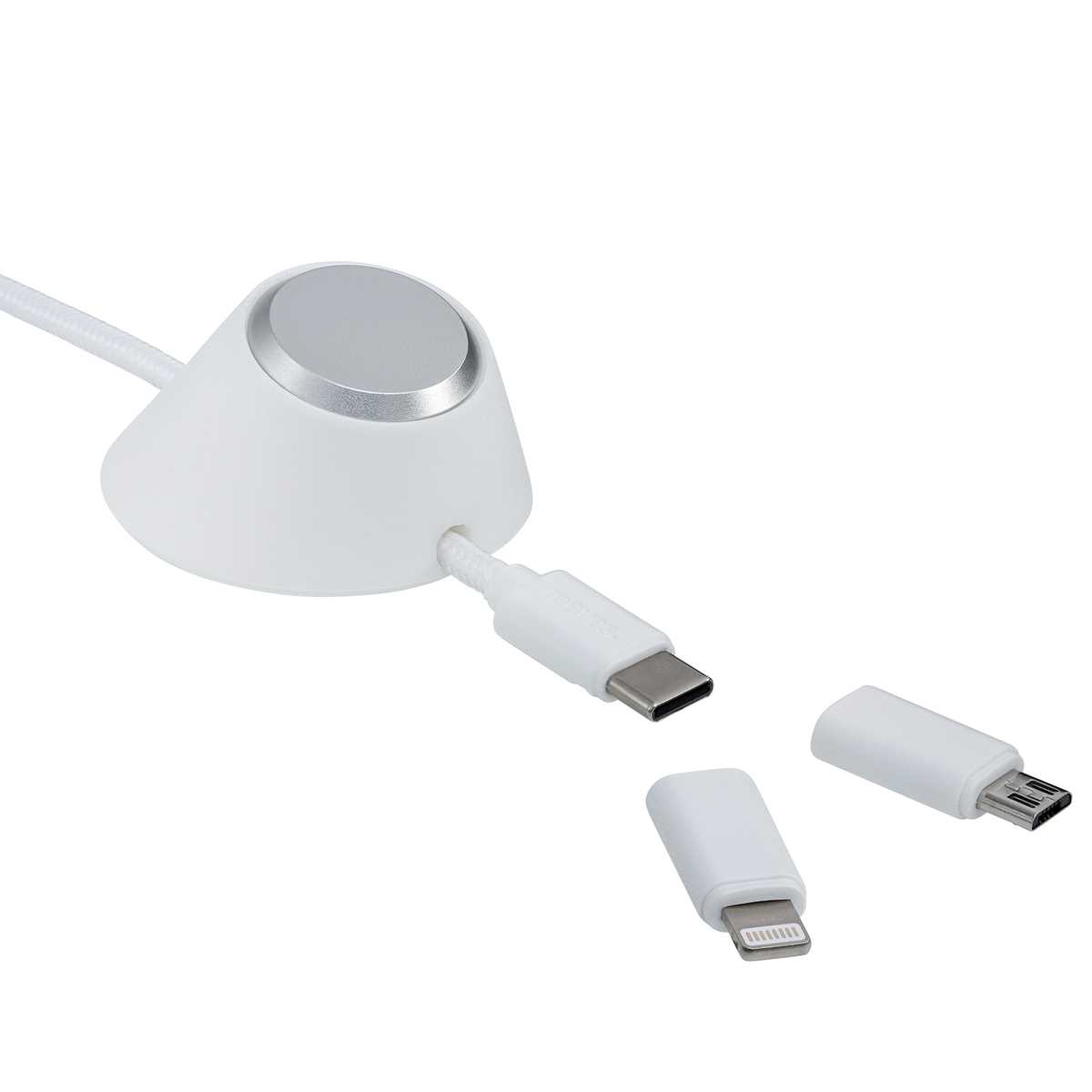 6-in-1 Charging Cable incl. Cable Holder REEVES-CONVERTICS DESKTOP white / silver 6-in-1 Charging Cable incl. Cable Holder REEVES-CONVERTICS DESKTOP white / silver