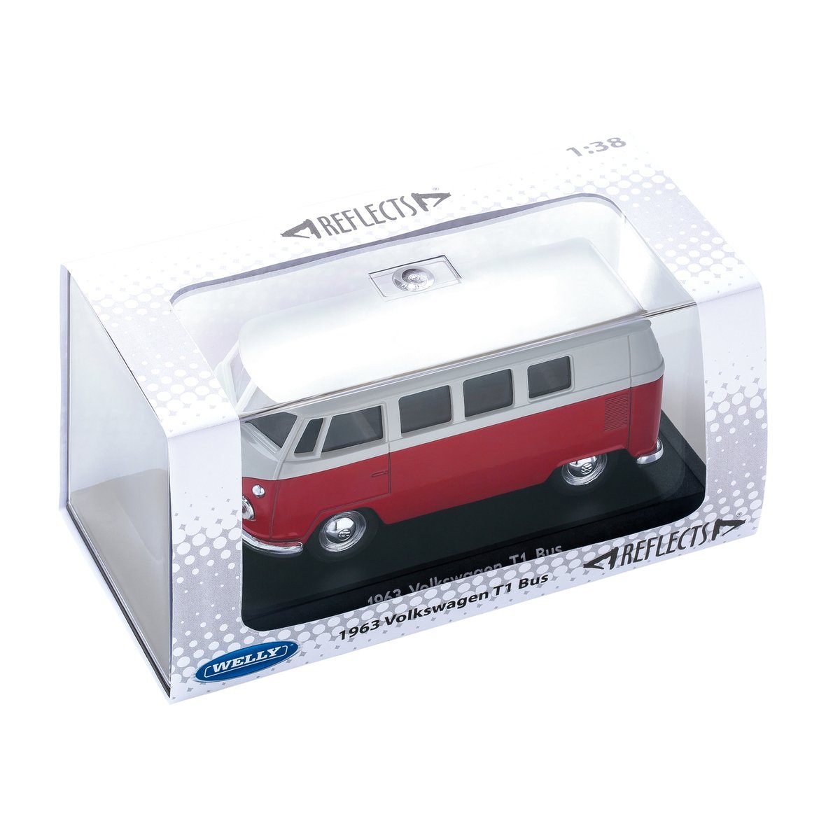 Die-Cast car REFLECTS-VW T1 1:38 red