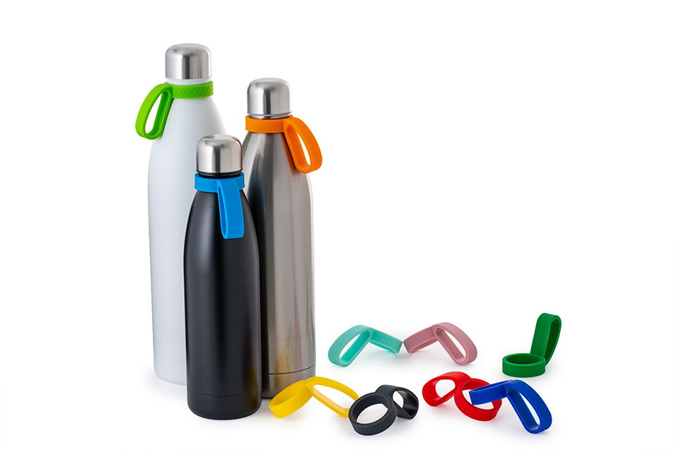 colourful silicone rings with loops for thermo bottle myNizza