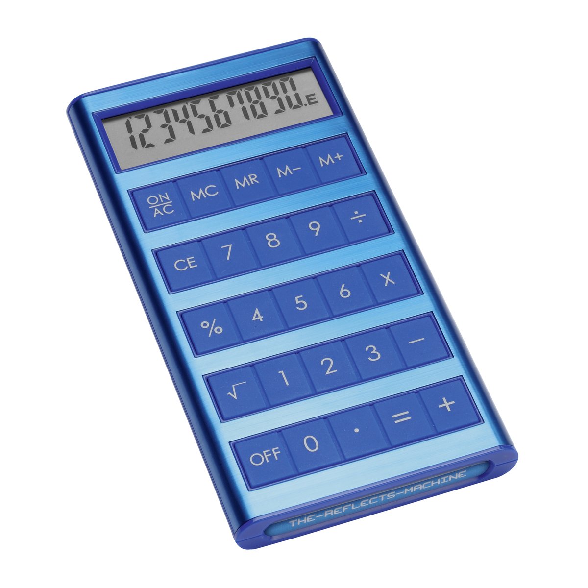 Solar calculator REEVES-MACHINE blue