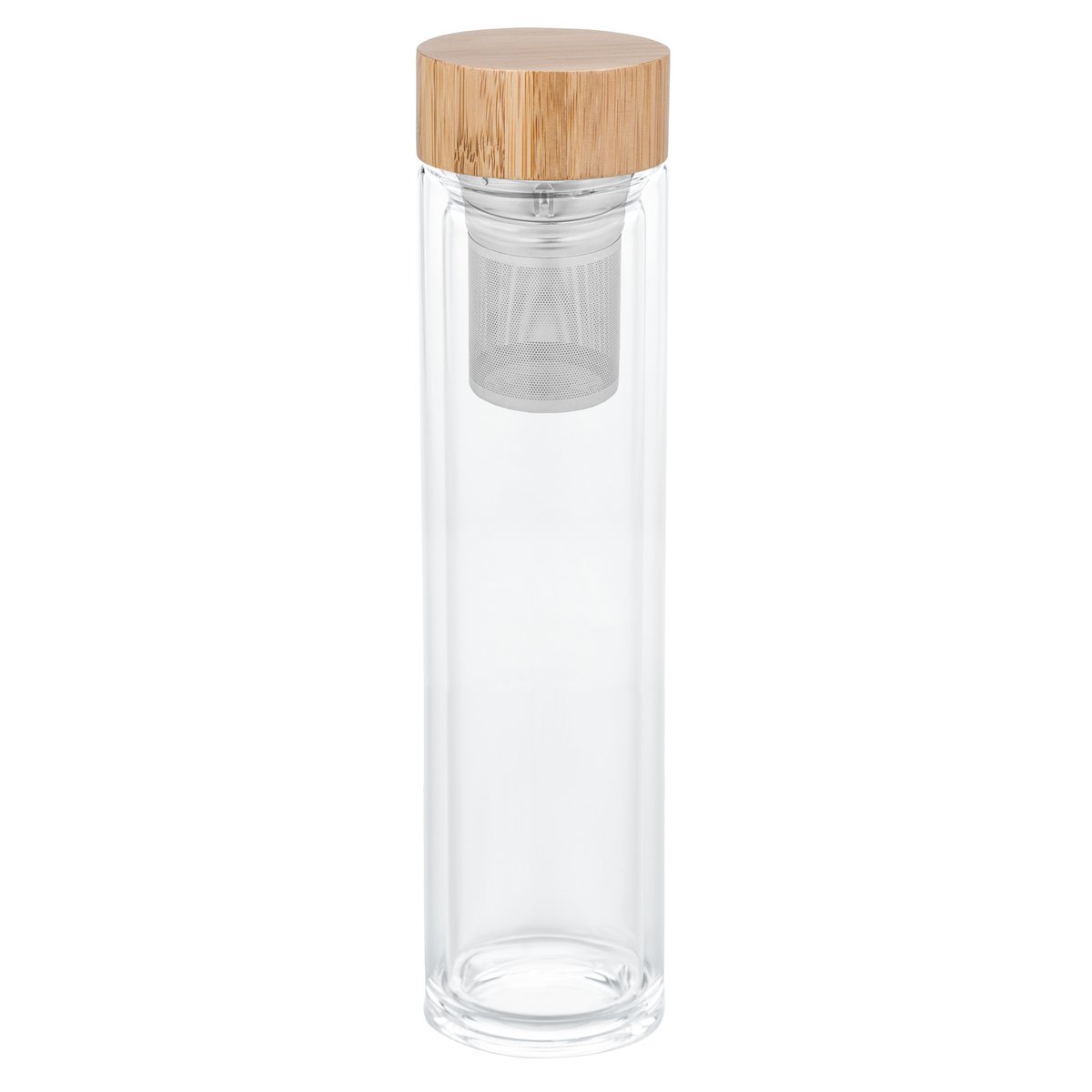 Glass bottle with tea strainer RETUMBLER-SLEDGE