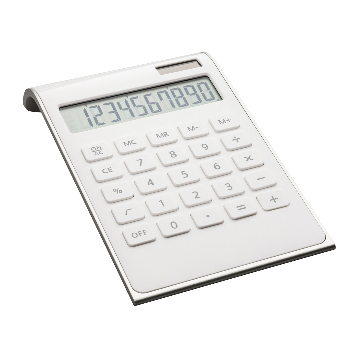 Solar calculator REEVES-VALINDA white / silver Solar calculator REEVES-VALINDA white / silver