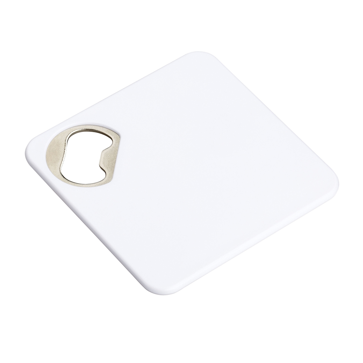 Coaster with bottle opener RE98-ALGECIRAS white Coaster with bottle opener RE98-ALGECIRAS white