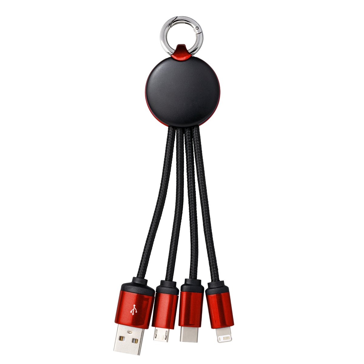 Câble de Charge 3 en 1 avec Lumière REEVES-PUHALANI rouge/rouge