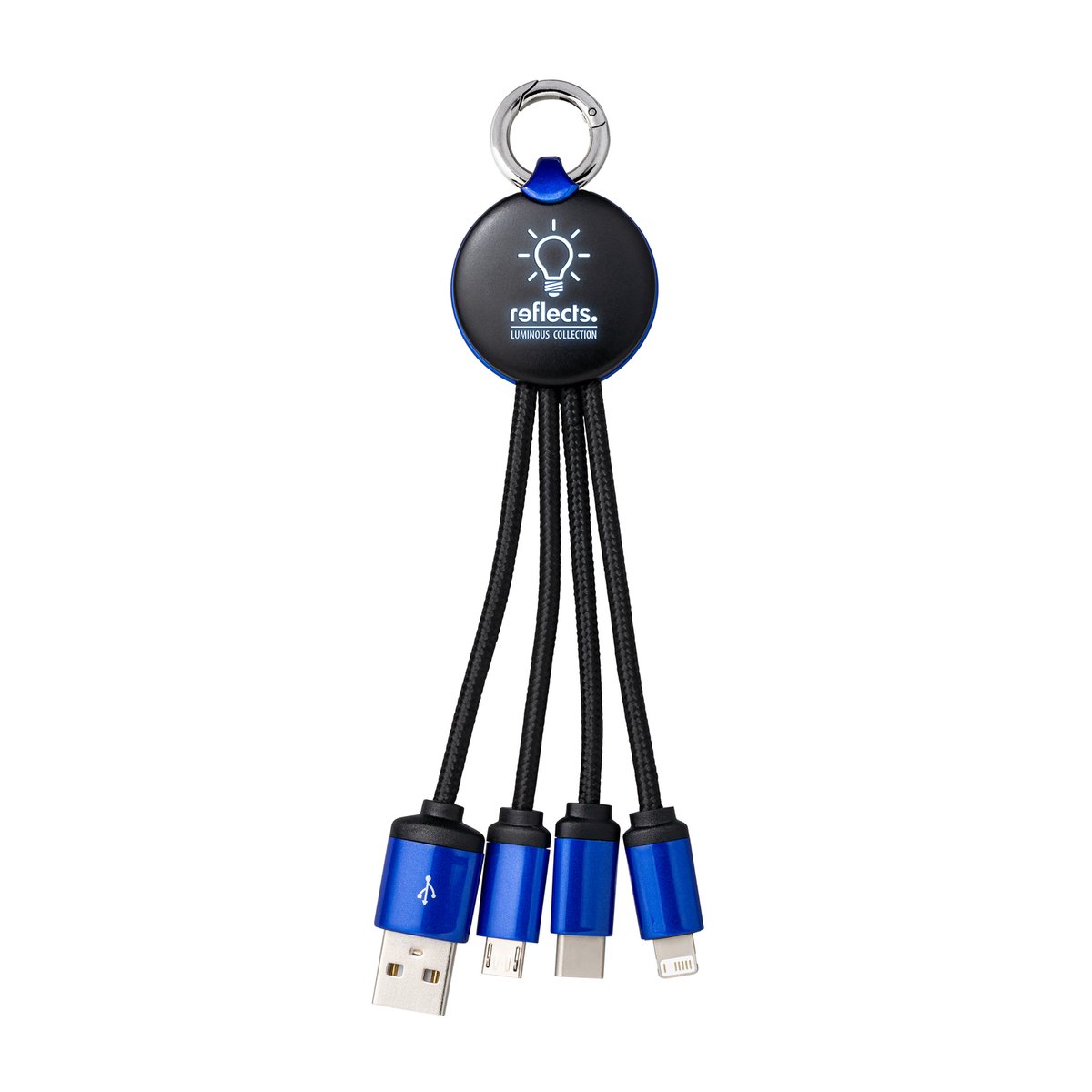 3-in-1 Charging Cable with Light REEVES-PUHALANI blue/blue