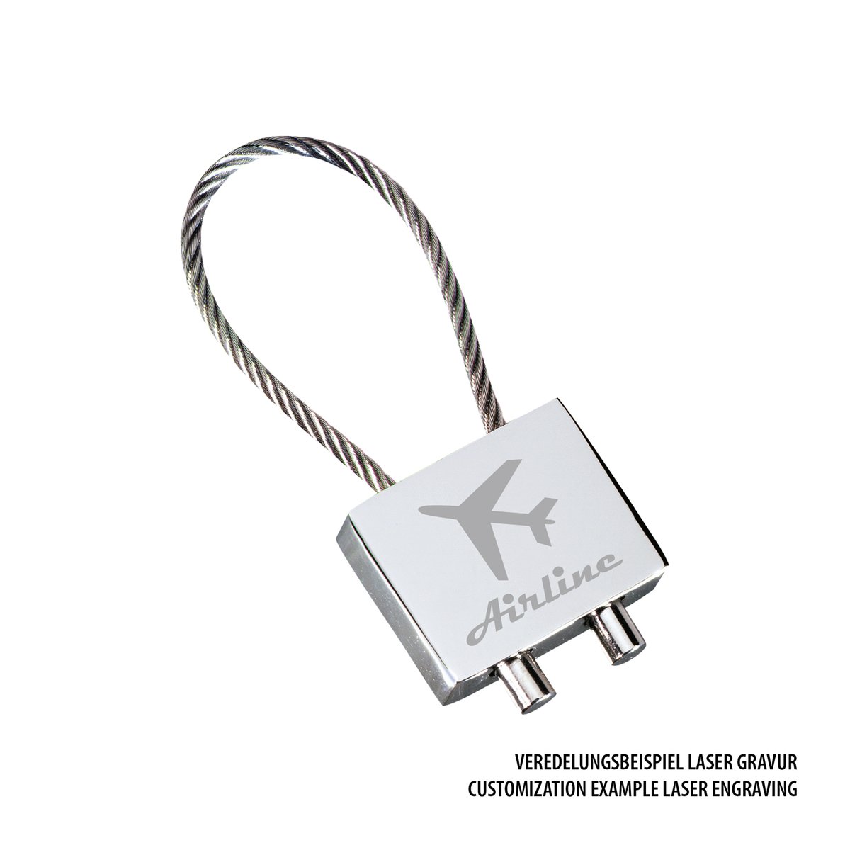 Key Ring RE98-CABLE silverpolished finish