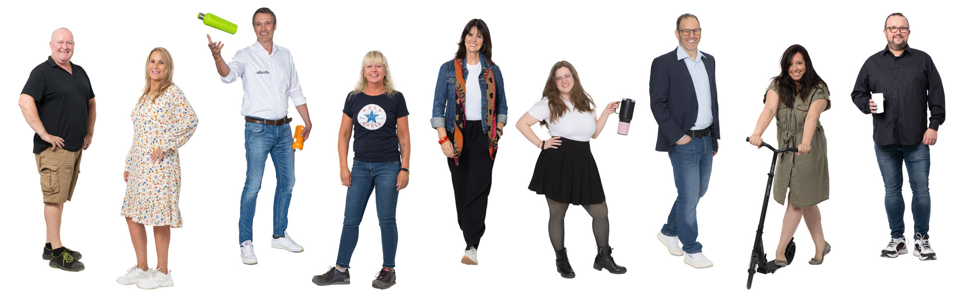 Reflects Mitarbeiter aus verschiedenen Abteilungen verschiedene Mitarbeiter der Reflects GmbH