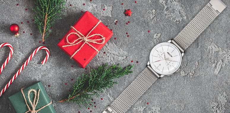 Werbeuhr als weihnachtsliches Giveaway