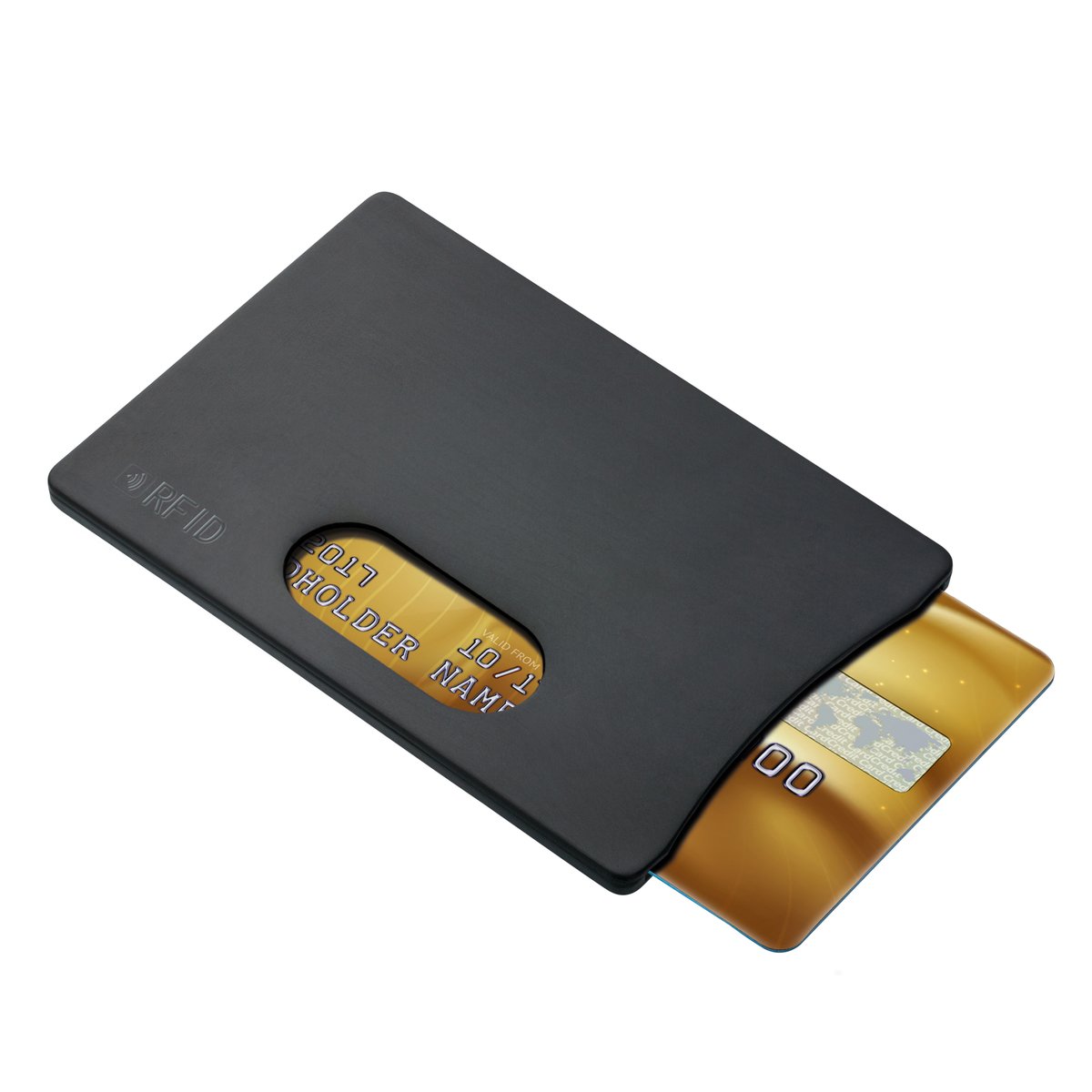 Porte-cartes avec protection RFID REFLECTS-JUNEAU noir