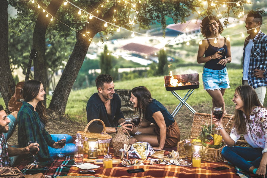 Picknick mit Freunden