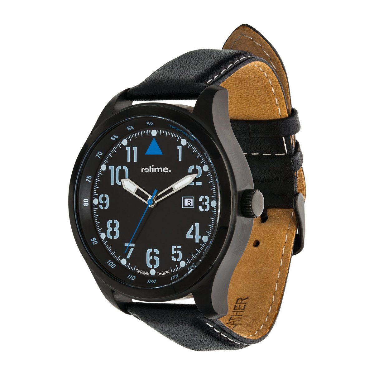Armbanduhr RETIME-PILOT 750-101 schwarz/schwarz 46mm