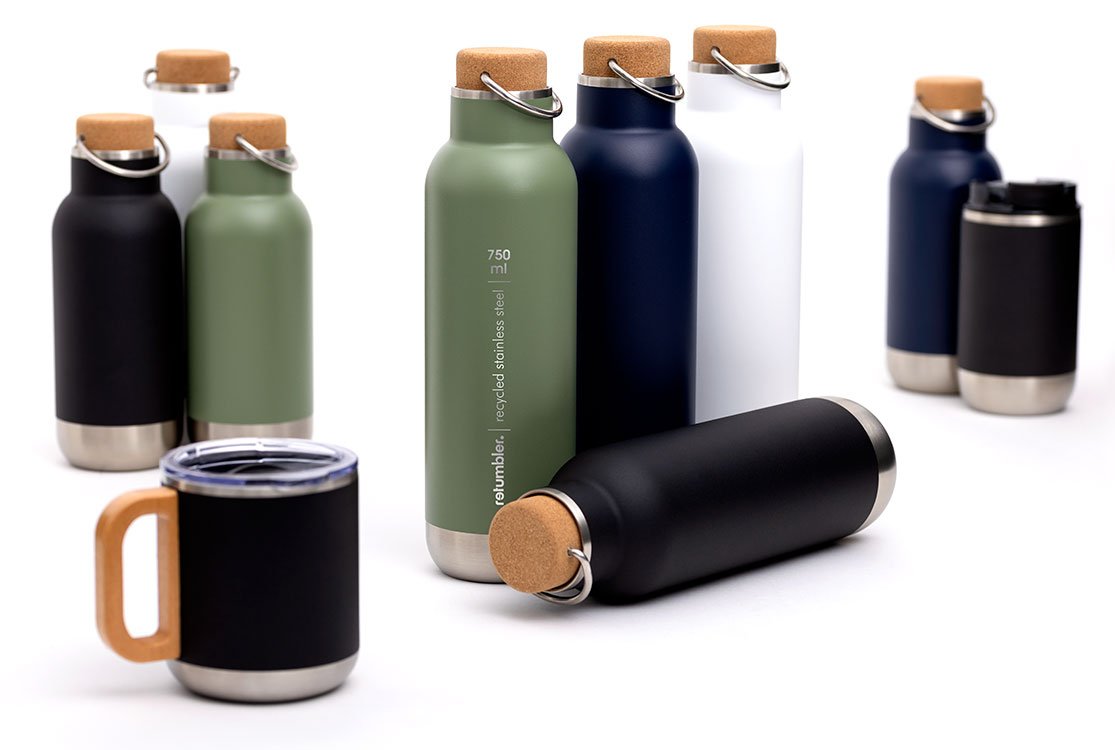 Die ORTADO-Familie mit Thermobechern und Thermoflaschen in allen Farbvarianten