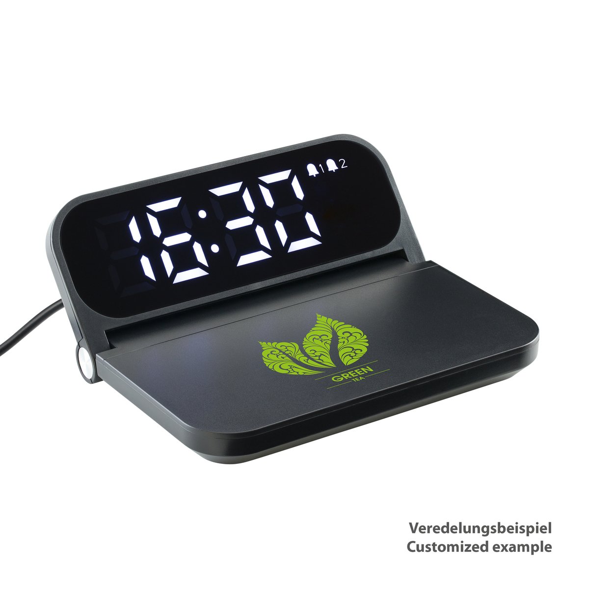 Fast Wireless Charger with alarm clock REEVES-BOXBURN black 15 Watt