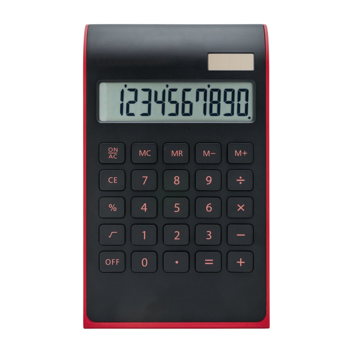 Solar calculator REEVES-VALINDA black/red
